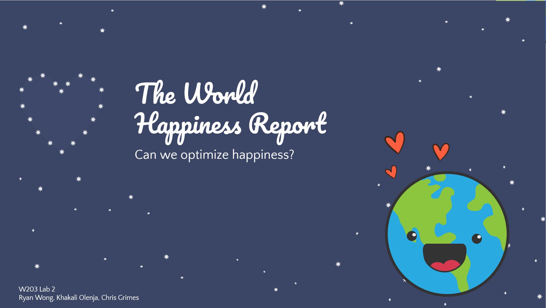 Can We Optimize World Happiness Presentation Picture